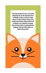 Animal Cover Cat and Text Vector Illustration