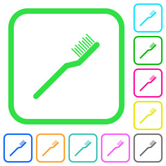 Toothbrush vivid colored flat icons