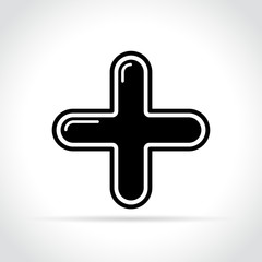 plus symbol on white background