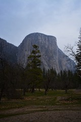 El Capitan Yosemite National Park - awesome rock in April - USA, California