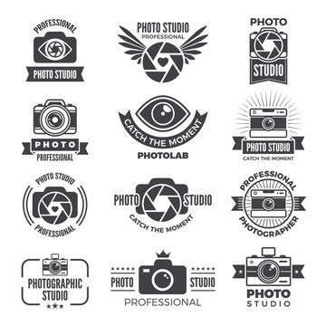 Logotypes and symbols of photo studios