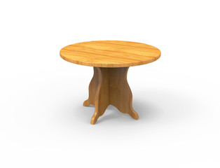 Wooden nursery side table.3D image