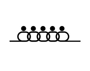 Chain of command icon for hierarchy and leadership concepts