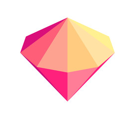 Shiny Diamond of Gradient Color with Cone Top