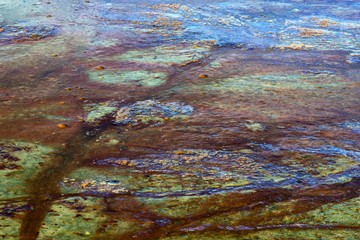 Eau ferrugineuse de l'étang de Varax à Saint-Paul-de-Varax, Ain, France