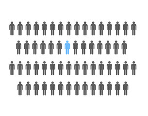 Leader command icon for organizational or corporate designs