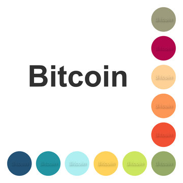 Farbige Buttons - Bitcoin Schrift