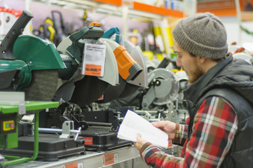 Man in a hardware store