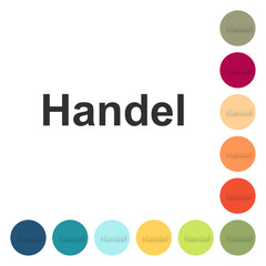 Farbige Buttons - Handel