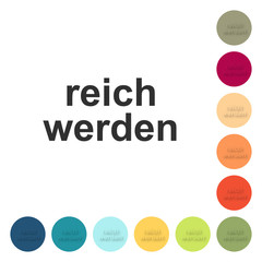 Farbige Buttons - reich werden