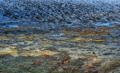 Eau ferrugineuse de l'étang de Varax à Saint-Paul-de-Varax, Ain, France