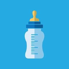 Feeding Bottle or Baby bottle for infants and young children vector illustration