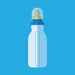 Feeding Bottle or Baby bottle for infants and young children vector illustration