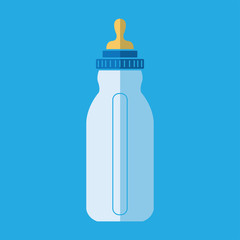 Feeding Bottle or Baby bottle for infants and young children vector illustration