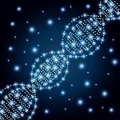 DNA polygon blue, stars 2