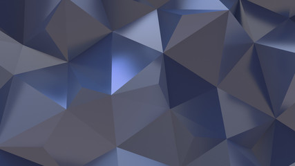 Blue Abstract crystal triangle poly pattern background 3d Illustration