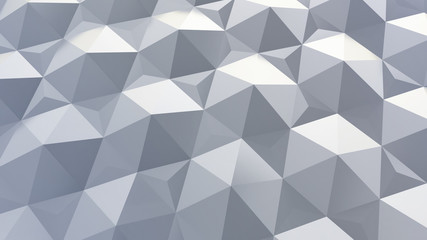gray Abstract crystal triangle poly pattern background 3d Illustration
