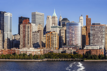 Fototapeta na wymiar Midtown Manhattan from Hudson River