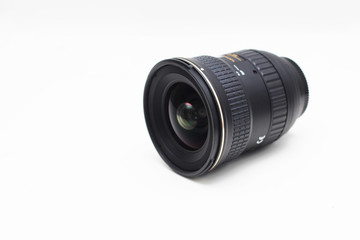 Digital lens camera isolated on white background