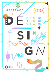 Covers with geometric pattern with shapes with gradients