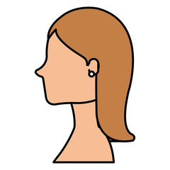 beautiful and young woman shirtless character vector illustration design