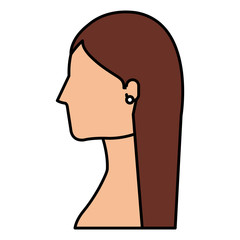 beautiful and young woman shirtless character vector illustration design