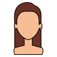 beautiful and young woman shirtless character vector illustration design