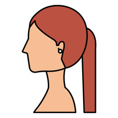 beautiful and young woman shirtless character vector illustration design