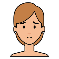 beautiful and young woman shirtless character vector illustration design