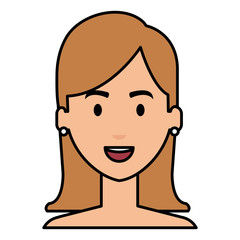 Obraz premium beautiful and young woman shirtless character vector illustration design