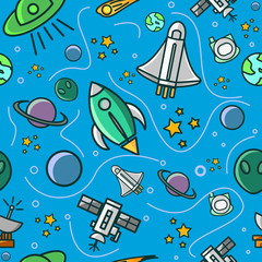About Space Seamless pattern