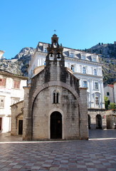 Fototapeta na wymiar Small Orthodox Church in Kotor, Montenegro