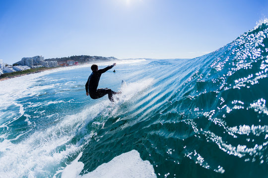 Surfing Surfer Ride Rear Water Photo
