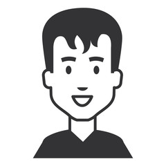 young man model avatar character vector illustration design
