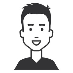 young man model avatar character vector illustration design