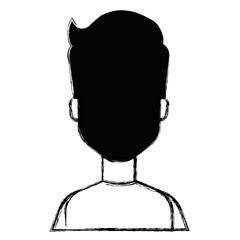young man model avatar character vector illustration design