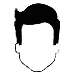 Fototapeta premium young man head avatar character vector illustration design