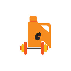 Barbell Oil Logo Icon Design
