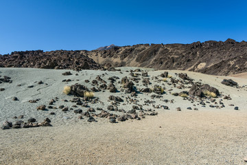 Teneriffa - Lavagestein in der Caldera Las Cañadas