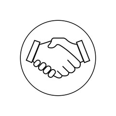 Hand shake icon, logo
