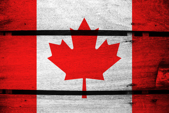 Canadian flag grunge texture