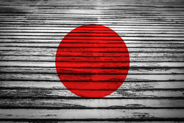 Japanese flag grunge texture
