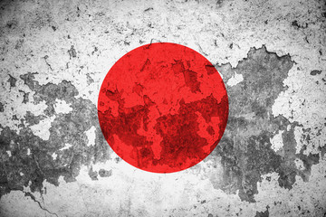 Japanese flag grunge texture
