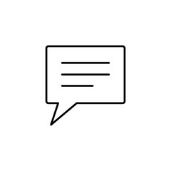 comment message symbol vector line black icon