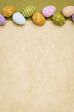 a beautiful colored eggs easter background
