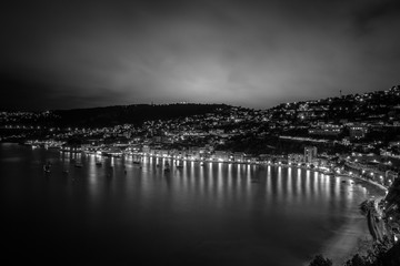 the night city of France Villefranche sur mer