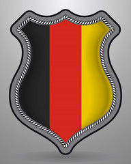 Flag of Germany. Vector Badge and Icon