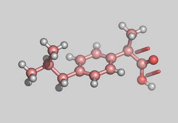 Ibuprofen Molekülmodell