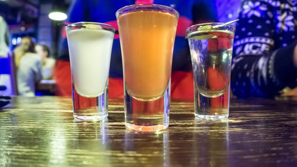 Shots of alcohol