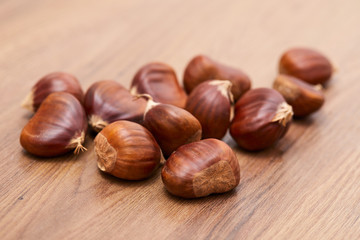 edible chestnut on the table